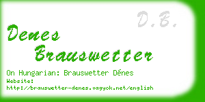 denes brauswetter business card